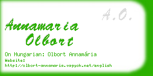 annamaria olbort business card