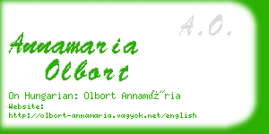annamaria olbort business card